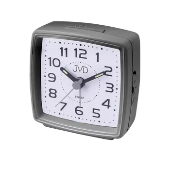 Budík JVD Šedý ručkový netikající tichý budík JVD SRP28.4