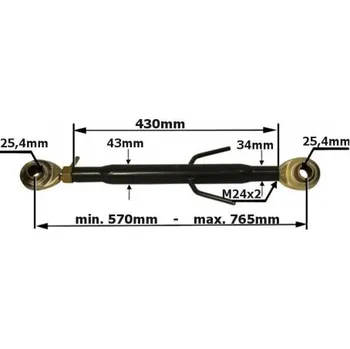 Tažné zařízení Třetí Bod Mf3 3512 Mf255 Original Ursus 3027824m91 MZR 28725