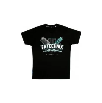 Pánské tričko Designové černé tričko s tlumiči a logem by Sourkrauts - Velikost XL