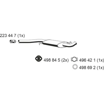 Tlumič výfuku Stredni tlumic vyfuku ERNST 204026
