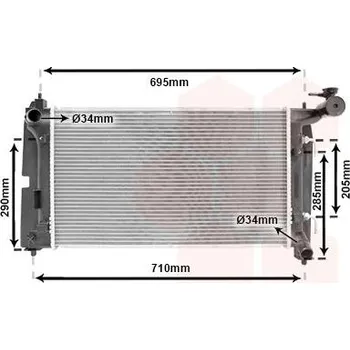 Chladič motoru Chladič, chlazení motoru VAN WEZEL 53002290