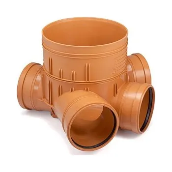 Kanalizační potrubí MIDAS Dno šachtové DN 355/160 sběrné 4hrdla, na korug.trubku ( vnější prům355 ,vývod 160 )