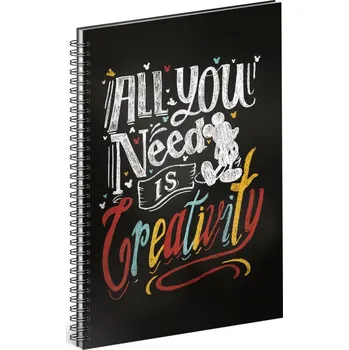 Sešit Spirálový blok Creativity A5, linkovaný, 60 listů, Mickey