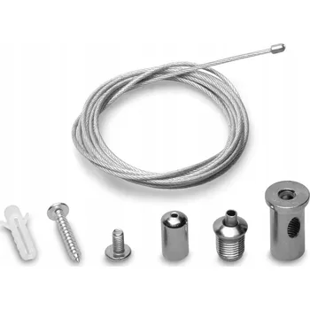 Bytová dekorace Escape6 Závěsné ocelové lanko pro modulové LED svítidlo s aretací výšky