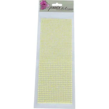 samolepka Samolepky 3D, půlperličky, CITRÓNOVĚ ŽLUTÉ, 4mm, arch