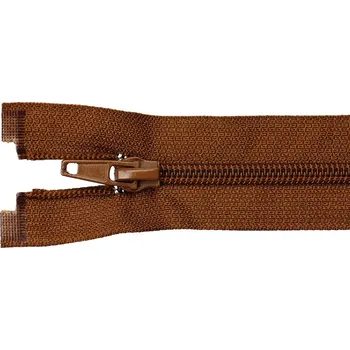 Zip Pro Háčkování Spirálový zip dělitelný 70 cm hnědý