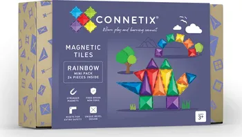 ostatní stavebnice Connetix Rainbow Tiles Mini Pack 24 dílů