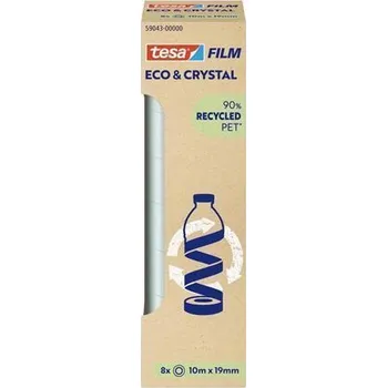 Lepicí páska Lepicí páska "Eco&Crystal", transparentní, 19 mm x 10 m, 8 ks, TESA