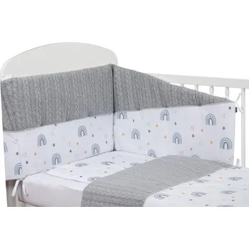 Povlečení BUBABA Souprava do postýlky Duha 6dílná