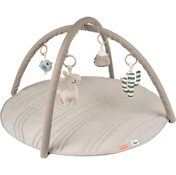 Hrací deka Béžová látková hrací podložka s hrazdičkou Done by Deer Lalee Ø 90 cm