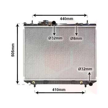 Motor automobilu Chladič, chlazení motoru VAN WEZEL 11002044