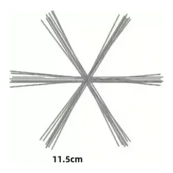 Vánoční dekorace Drátěná hvězda na navlékání - šestiramenná Ø 11,5cm (2 kusy)