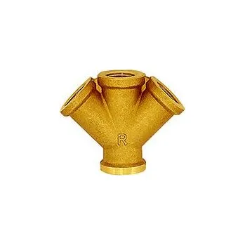 Kompresor Rozbočovací krabice, mosaz, 3 přípojky g1/2" riegler 256.02