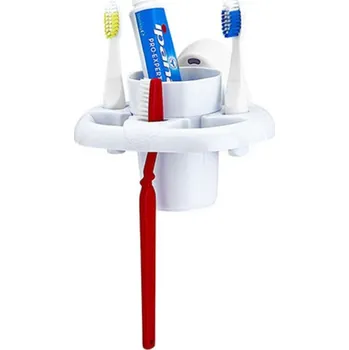Věšák QLUX Držák na zubní kartáčky , plast, bílý