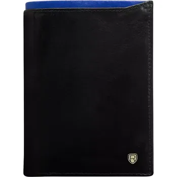 Peněženka ROVICKY Pánská kožená peněženka RFID N4-RVT-6887 Black+Navy