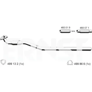 Auto-moto Výfuková trubka ERNST 012522