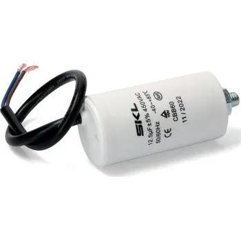 Kondenzátor Rozběhový kondenzátor 12.5 uF ( 12.5uf ) 450V 50/60Hz CBB60 SKL, kabel 25cm, motorový běhový kondenzátor