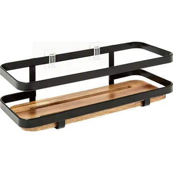 Koupelnový nábytek 5five Simply Smart Polička do sprchy bez vrtání BLACKACIA, 25,5 x 10 x 8 cm