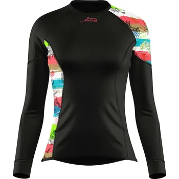 Dámské funkční triko dlouhý rukáv BUTTERFLY černá Bamboo Ultra