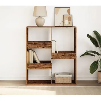 Obývací pokoj vidaXL Knihovna / dělicí stěna 100 x 33 x 115 cm [854516] Barva: Staré dřevo