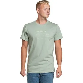 Pánské tričko Meatfly pánské tričko Sign Mossy Green | Zelená | Velikost XS | 100% bavlna
