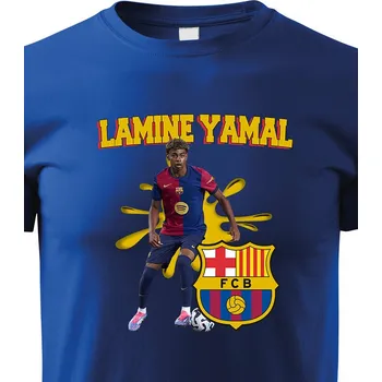 Chlapecké tričko Dětské tričko Lamine Yamal, Barva Modrá, Velikost 134 cm/8 roků, Canvas Dětské tričko Bezvatriko.cz 2758