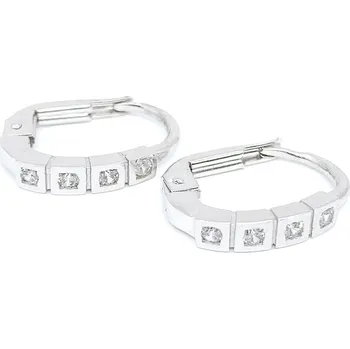 Náušnice Diante Zlaté náušnice s bílým kamenem 59628591