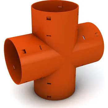 drenážní trubka MIDAS Dvojodbočka drenážní 90° DN 100/80/100/80