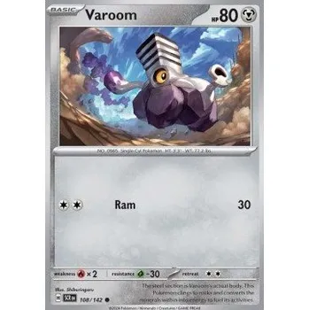 Sběratelská karetní hra Pokémon SCR 108/142 Varoom - Stellar Crown Stav: Near Mint, Verze: REVERSE HOLO