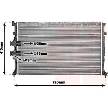 Motor automobilu Chladič, chlazení motoru VAN WEZEL 40002177