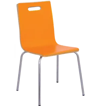 Jídelní židle MEGAN jídelní židle oranžová, kostra nerez