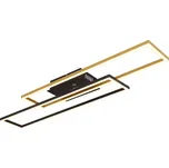 Globo 67208-30G DAKARI - Moderní LED stropní lustr v černé barvě se zlatým prvkem, LED 30W, 3000K , 80 x 60cm (Stropní moderní LED lustr do obýváku nebo ložnice)