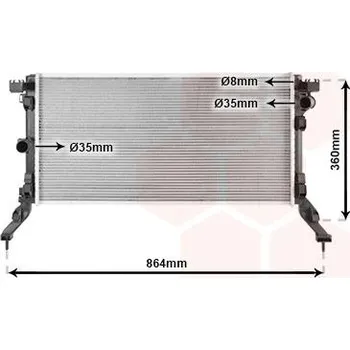 Motor automobilu Chladič, chlazení motoru VAN WEZEL 43002418