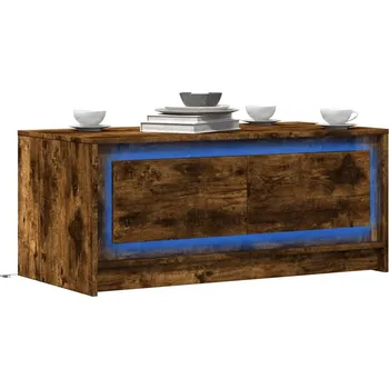 Konferenční stolek vidaXL Konferenční stolek s LED světly kompozitní dřevo [851985] Barva: kouřový dub