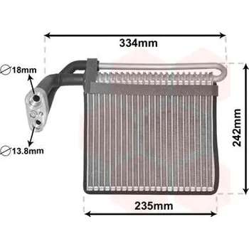 Výparník klimatizace Výparník, klimatizace VAN WEZEL 1800V461