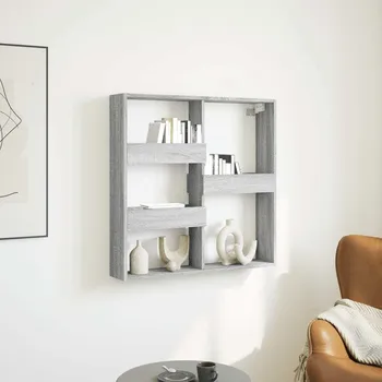 Organizace kuchyně vidaXL Nástěnná skříňka 80 x 15 x 80 cm kompozitní dřevo [854548] Barva: šedá sonoma