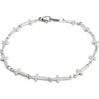 Náramek Náramek z oceli křížky Kloen - 23 cm