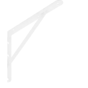 Nábytkové kování WSWP 300 konzole zpevněná200x300 bílá (10 ks)