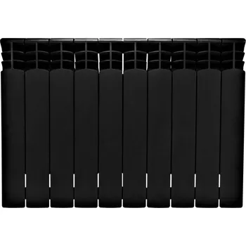 Radiátor Deskový HLINÍKOVÝ radiátor G500F 10-segmentový BLACK universální BOČNÍ