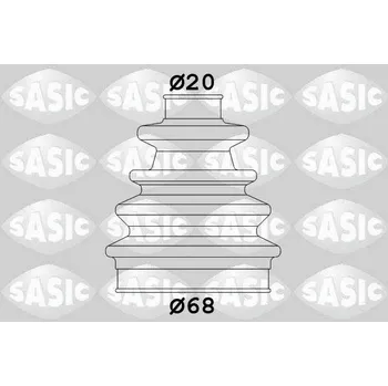 Manžeta ke kolu Sada měchů, hnací hřídel SASIC 9004635