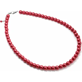 Náhrdelník Náhrdelník perličkový červený Crewia - 6 mm