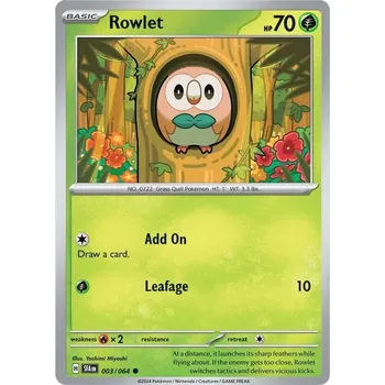 Karetní hra Rowlet 003/064 - Shrouded Fable Typ karty: Non-Holo