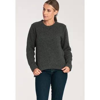 Oblečení a móda Svetr s asymetrickým předním dílem M1044 Barva: Tmavě Šedá, Velikost: S