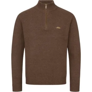 Pánský svetr Blaser Lovecký svetr - hnědý se zipem - Velikost S