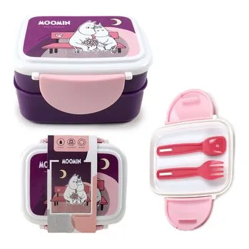 Svačinový box s příborem Bento box - Mumínek