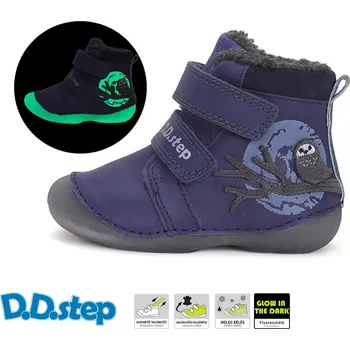 Chlapecké polobotky Zimní obuv DDstep W015-42249 Bermuda Blue chlapecké svítící ve tmě chlapecké Velikost: 21