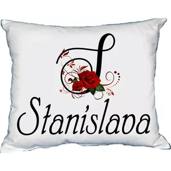 Dekorativní polštářek Polštář se jménem STANISLAVA Bílý (polštářek dámské jméno )