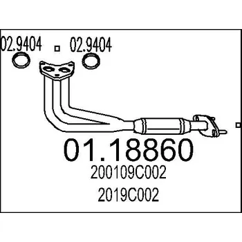 Výfuková trubka Výfuková trubka MTS 01.18860