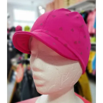 Čepice Fantom Softshellová čepice s FLEECEM - růžová s reflexními srdíčky velikost: 46