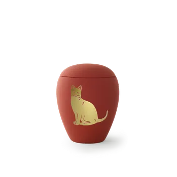 Smuteční dekorace Zvířecí urna Siena Cat - Rubínová 0,5l